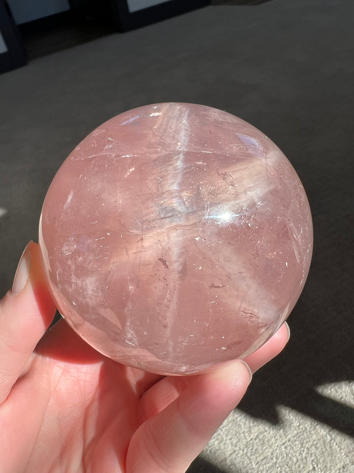 Star Rose Quartz Sphere 1 82mm | 1.66lbs