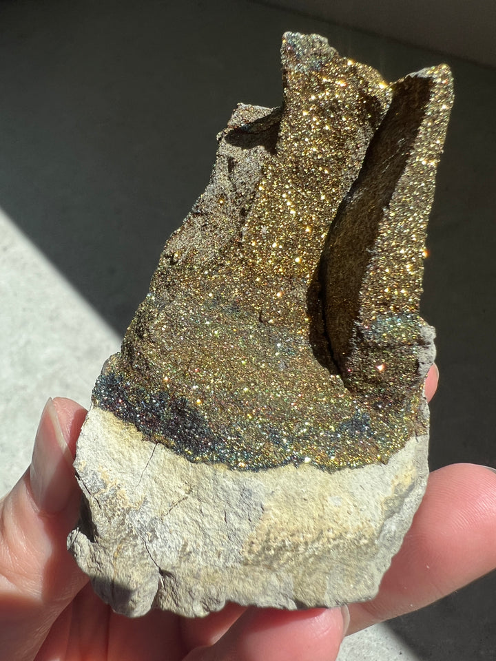 Iridescent Rainbow Pyrite Geode | 230g