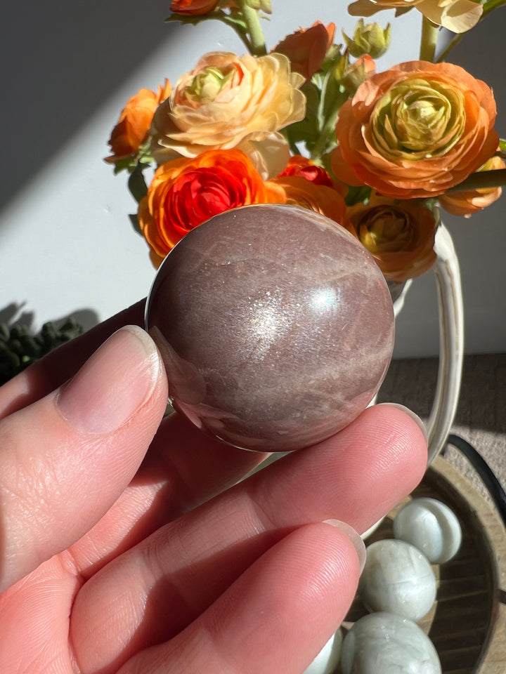 Peach Sunstone/Moonstone Sphere | 40mm (9)