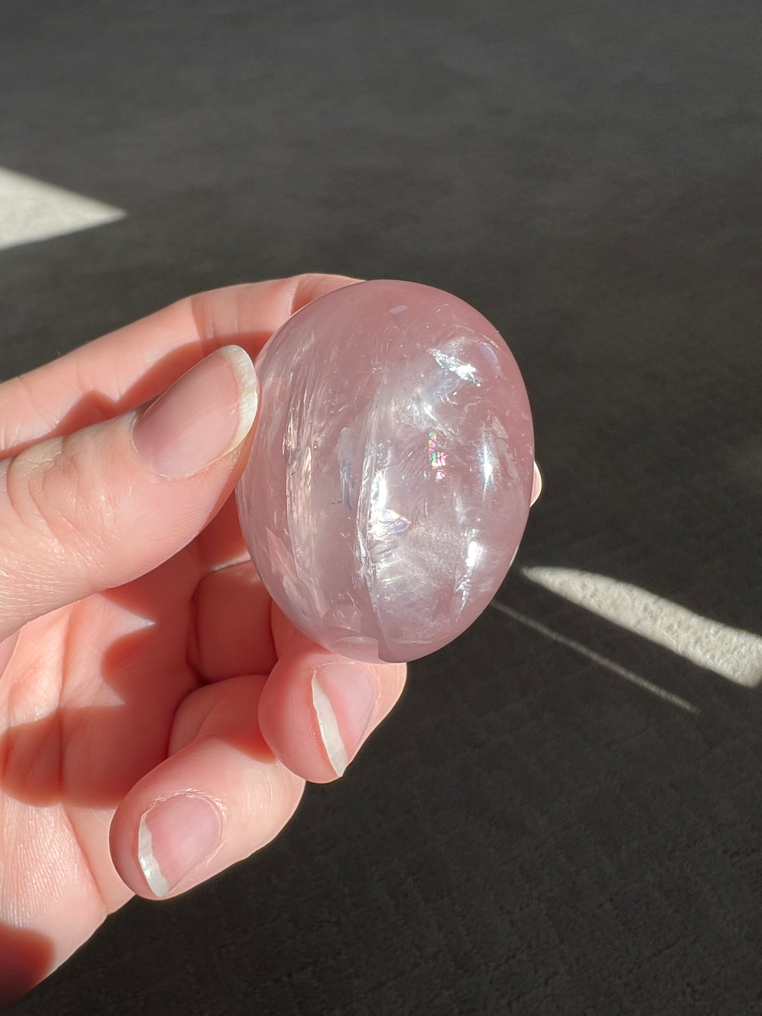 Star Rose Quartz Palmstone 2