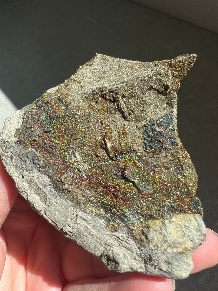 Iridescent Rainbow Pyrite Geode | 230g