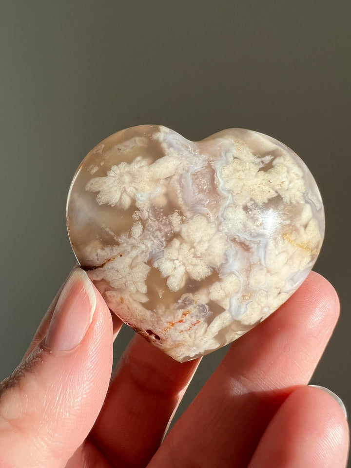 Flower Agate Heart (12)