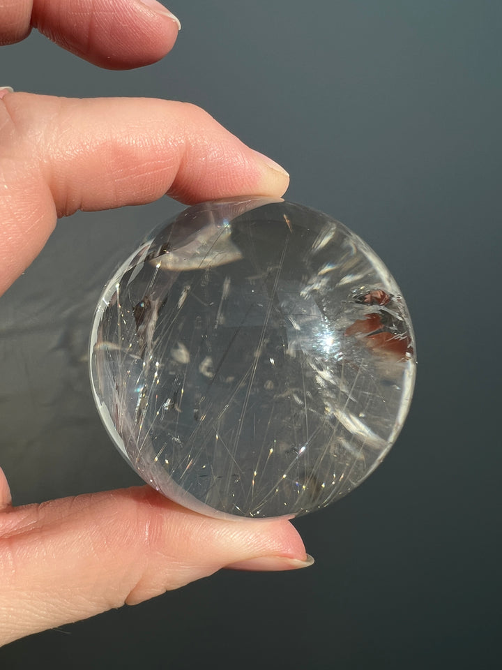 Silver Rutilated Quartz Sphere 54mm (2)