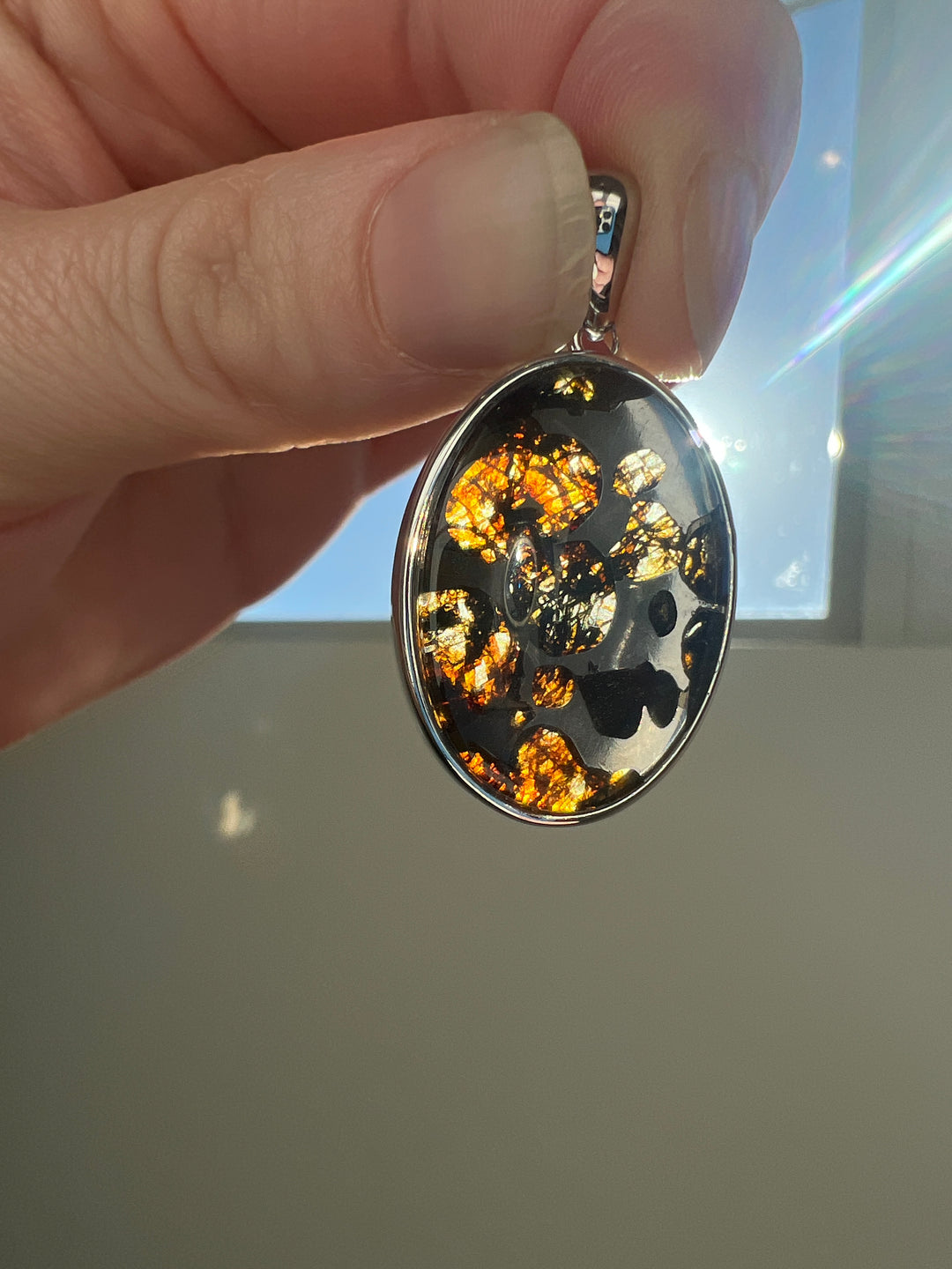 Sericho Pallasite Meteorite Pendant 6