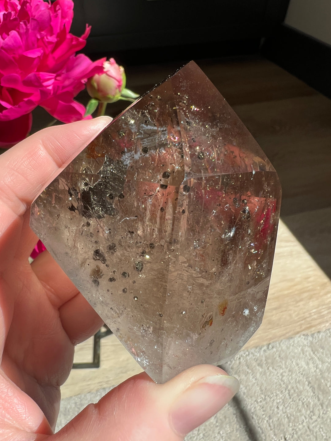 Smoky Quartz with Pyrite Inclusions | 305g