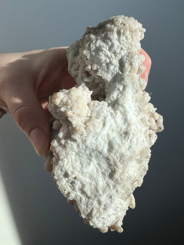 Danburite cluster with botryoidal Calcite