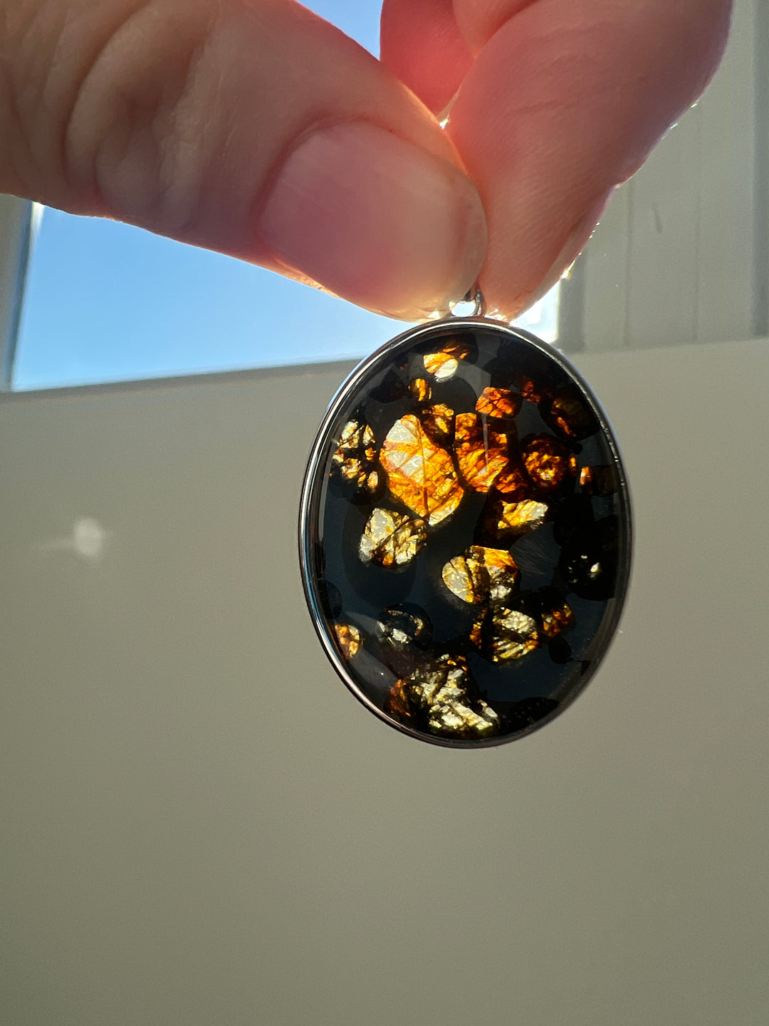 Sericho Pallasite Meteorite Pendant 1