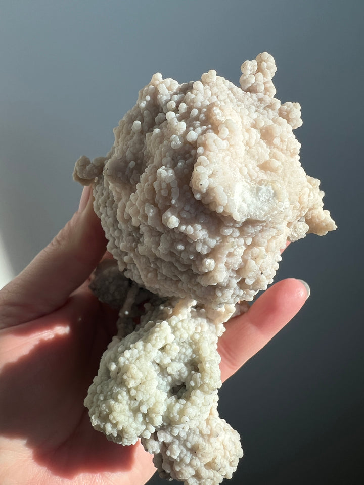 Danburite cluster with botryoidal Calcite