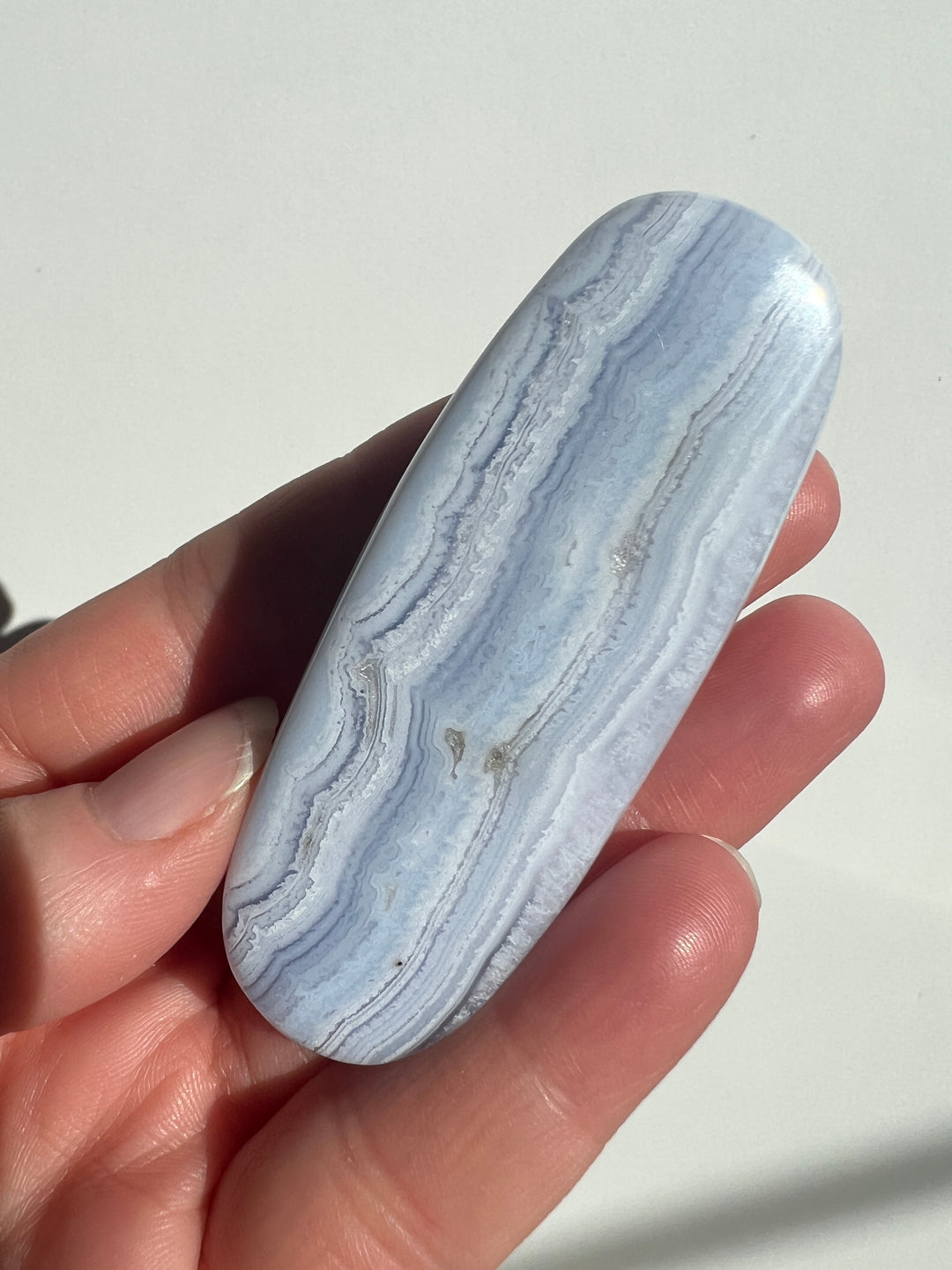 Blue Lace Agate Palmstone (10)