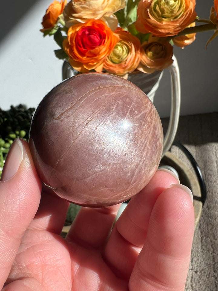 Peach Sunstone/Moonstone Sphere | 50mm (8)