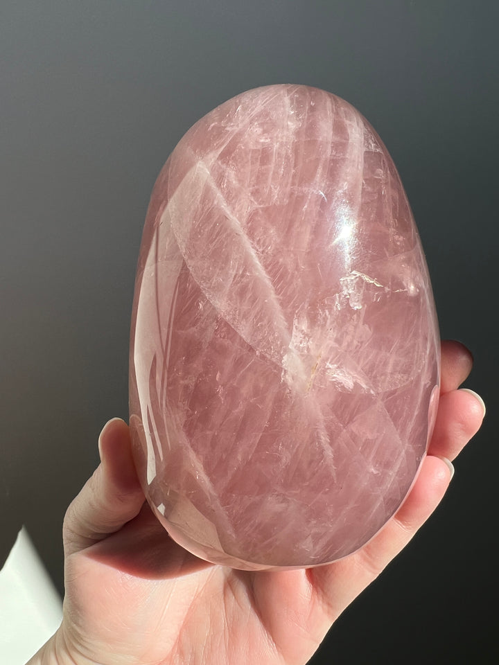 Rose Quartz Half Raw/Half Polished Freeform | 2lbs