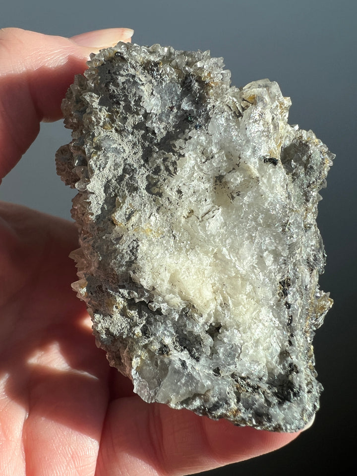 Danburite coated in Calcite