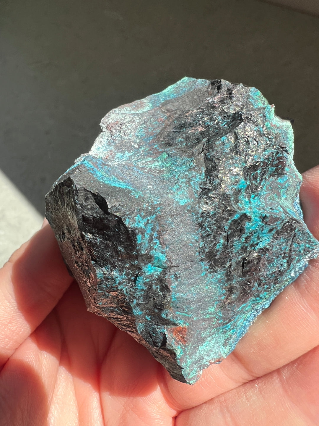 Druzy Quartz on Shattuckite with Chrysocolla | 239g