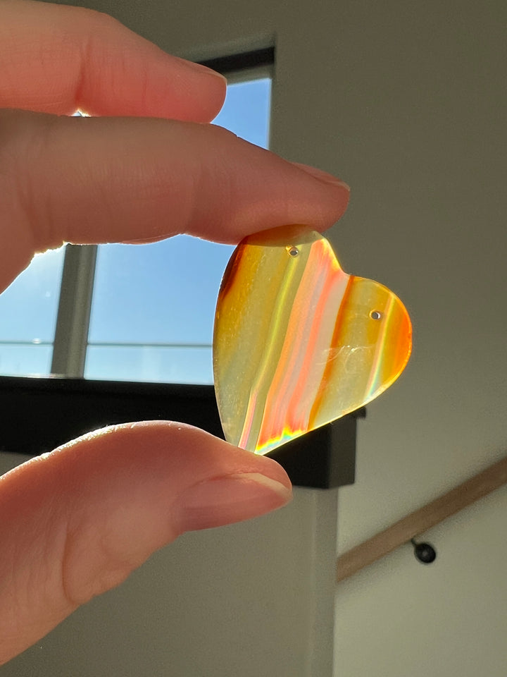 Iris Agate Heart 8