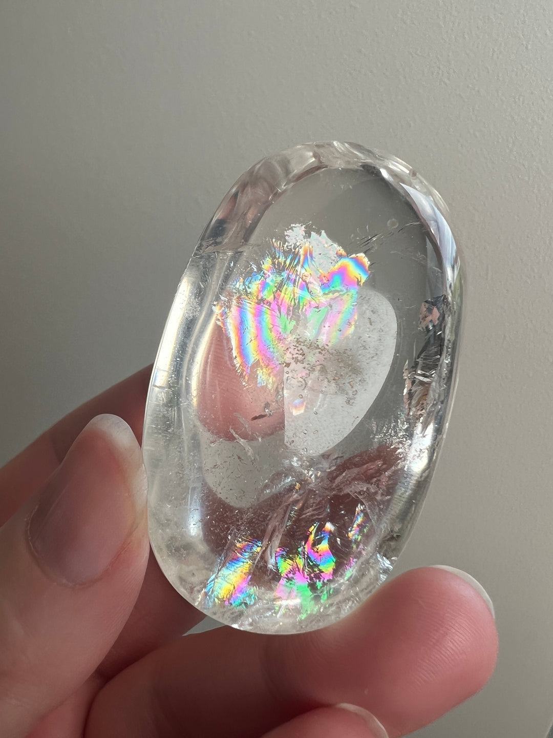 Rainbow Clear Quartz Palmstone (3)