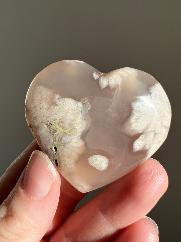 Flower Agate Heart (9)