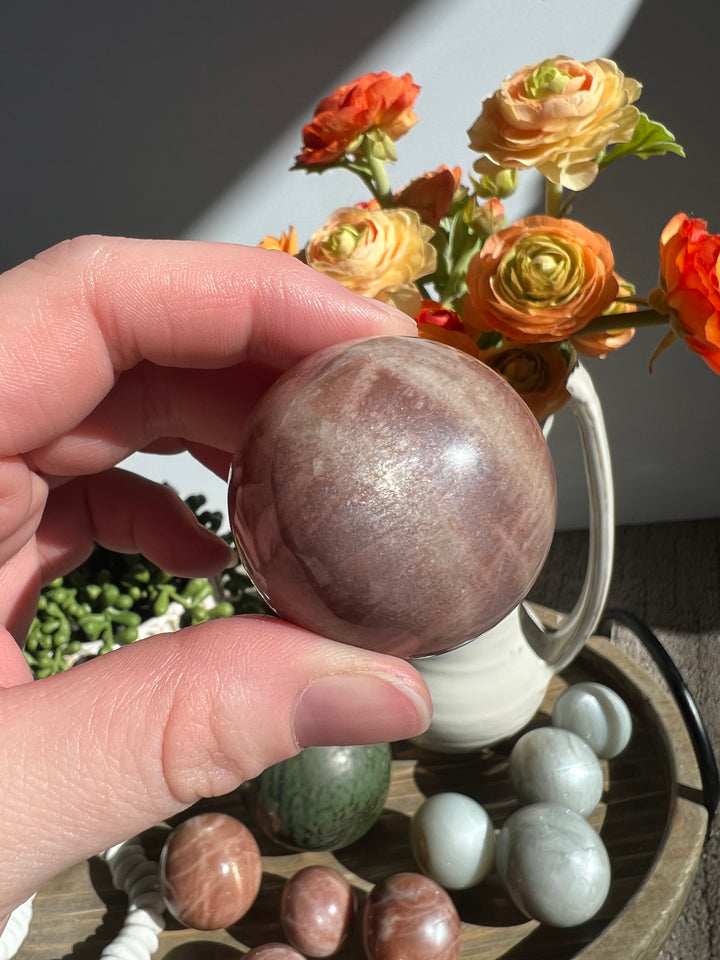 Peach Sunstone/Moonstone Sphere | 40mm (5)