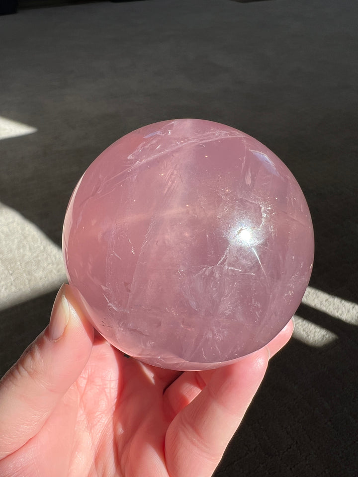 Star Rose Quartz Sphere 2 76mm | 620g