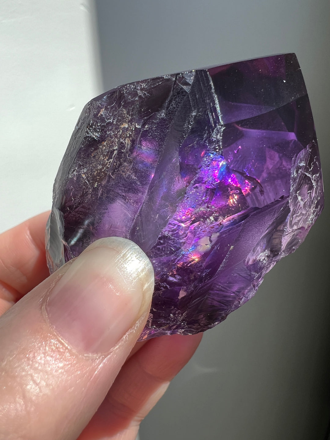 High Grade Half Polished Amethyst filled with Phantoms