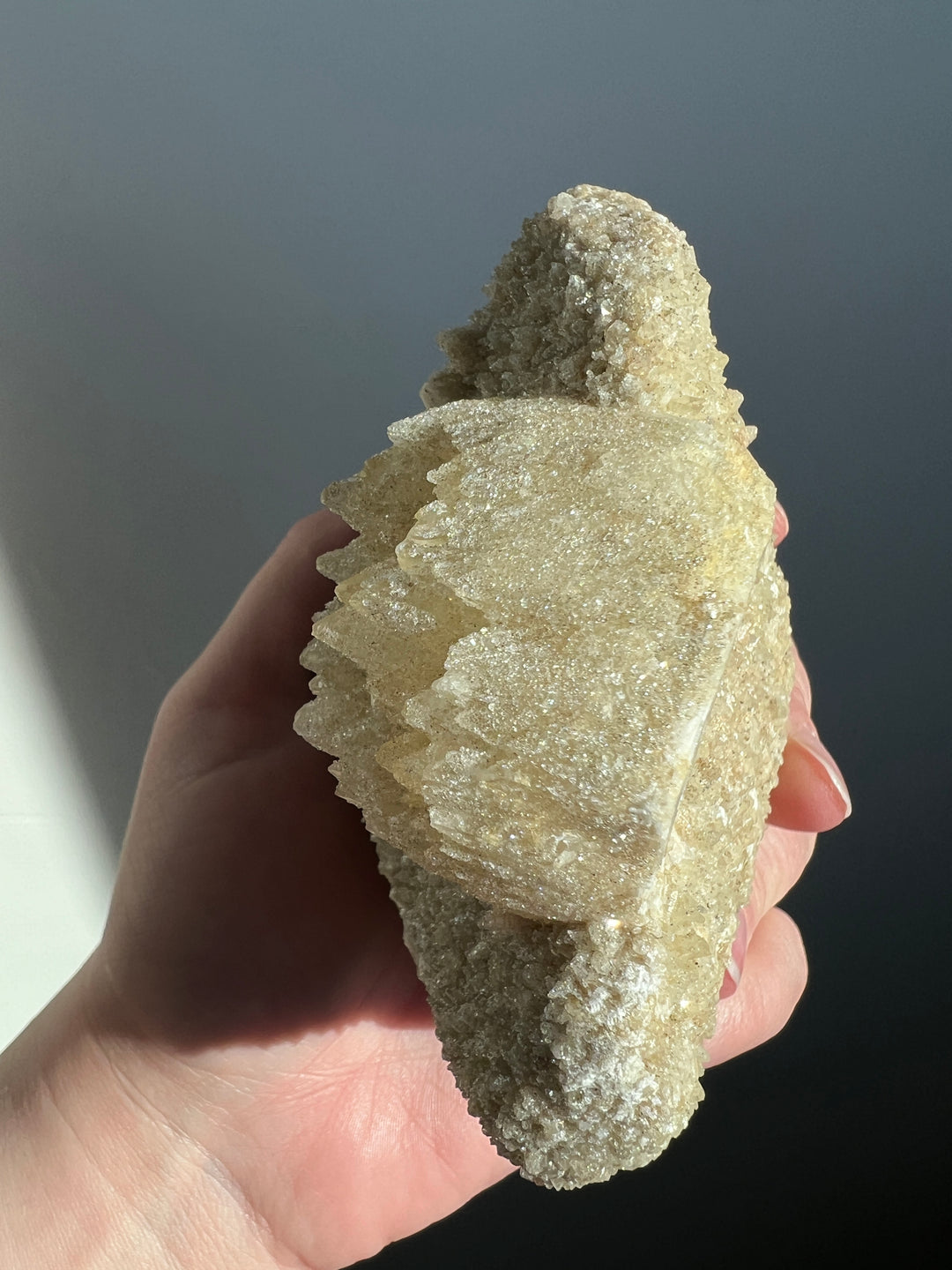 Danburite coated in Calcite and Quartz Sugar