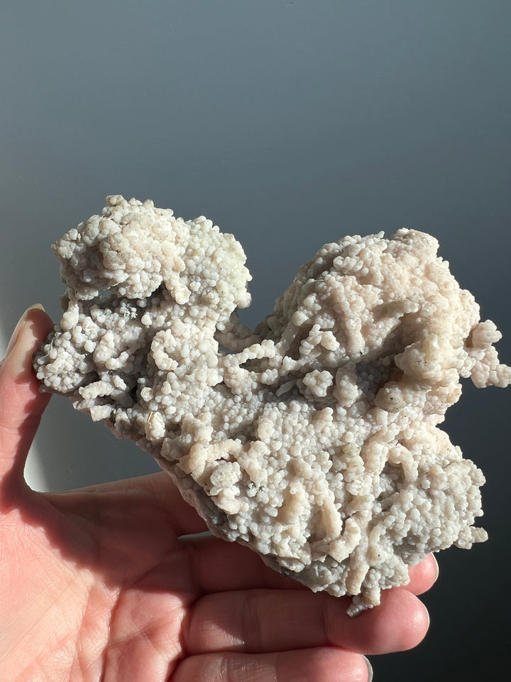 Danburite cluster with botryoidal Calcite