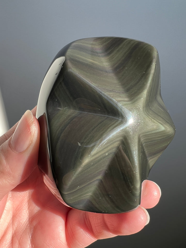 Rainbow Obsidian Star