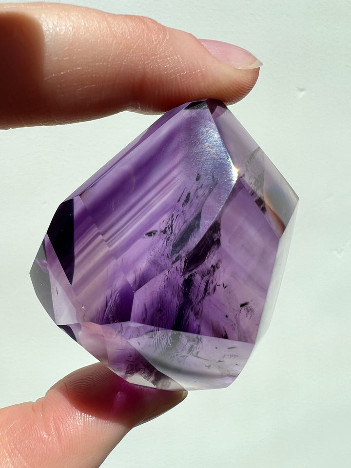 High Grade Polished Amethyst filled with Phantoms