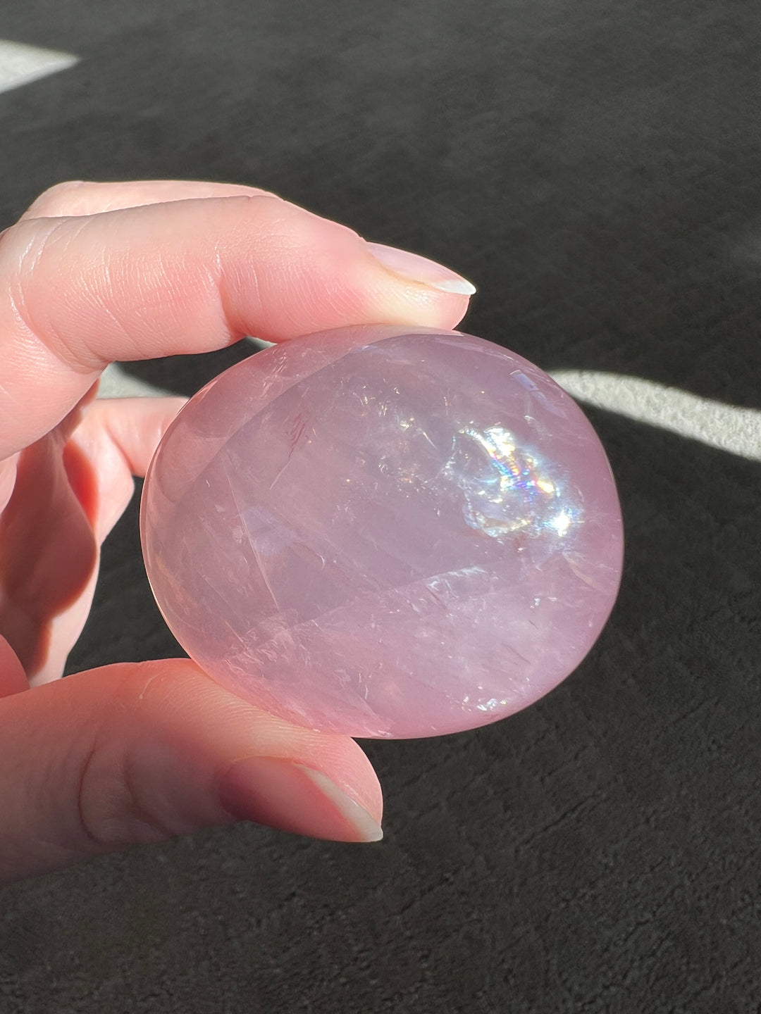 Star Rose Quartz Palmstone 3