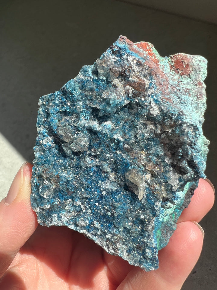 Druzy Quartz on Shattuckite with Chrysocolla | 239g