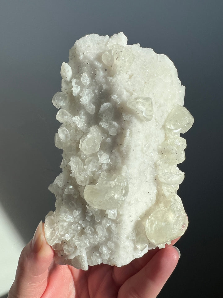 Danburite coated in Calcite and Quartz