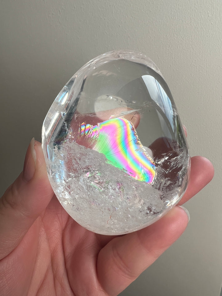 Rainbow Clear Quartz Palmstone (8)