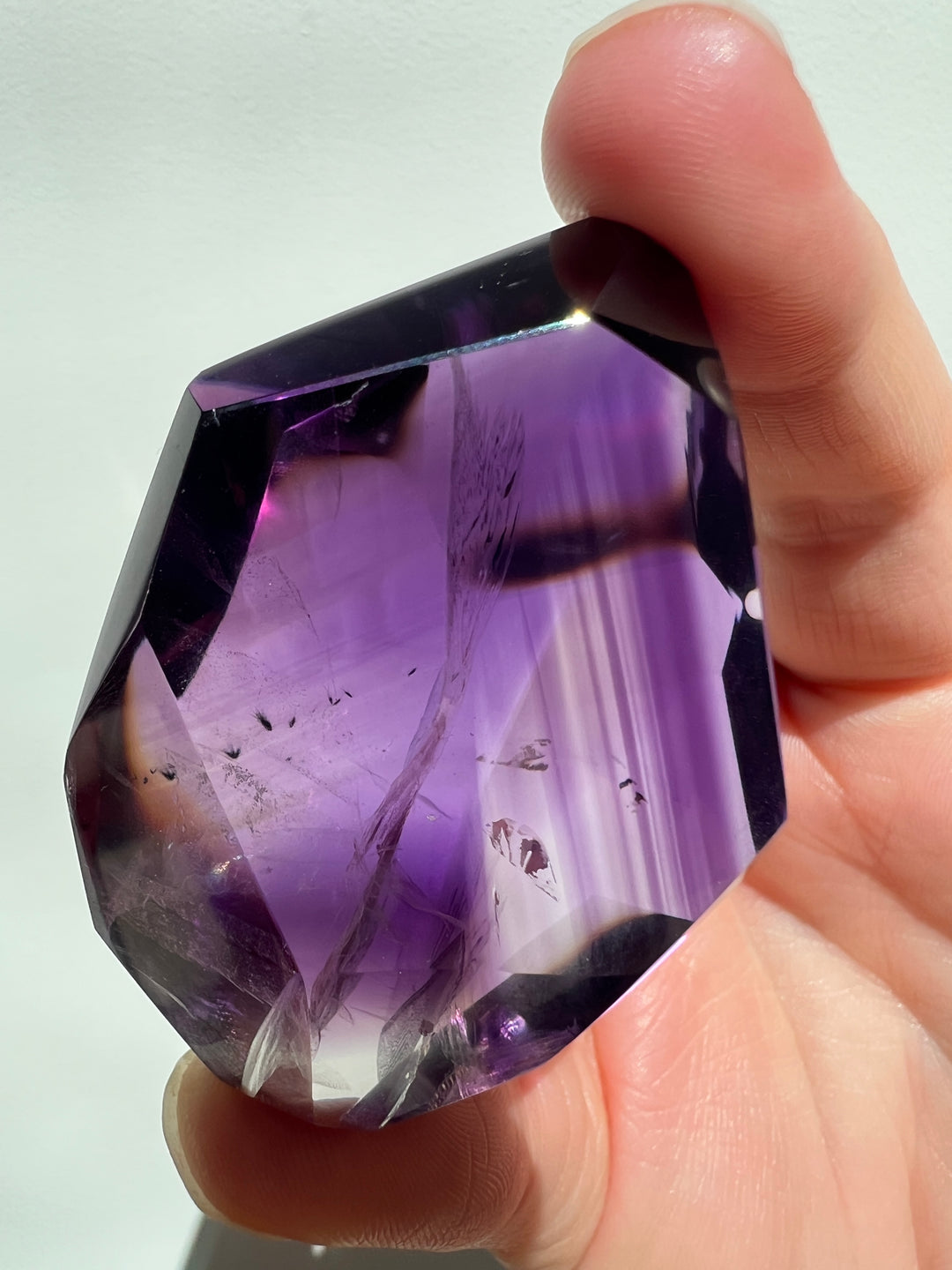 High Grade Polished Amethyst filled with Phantoms