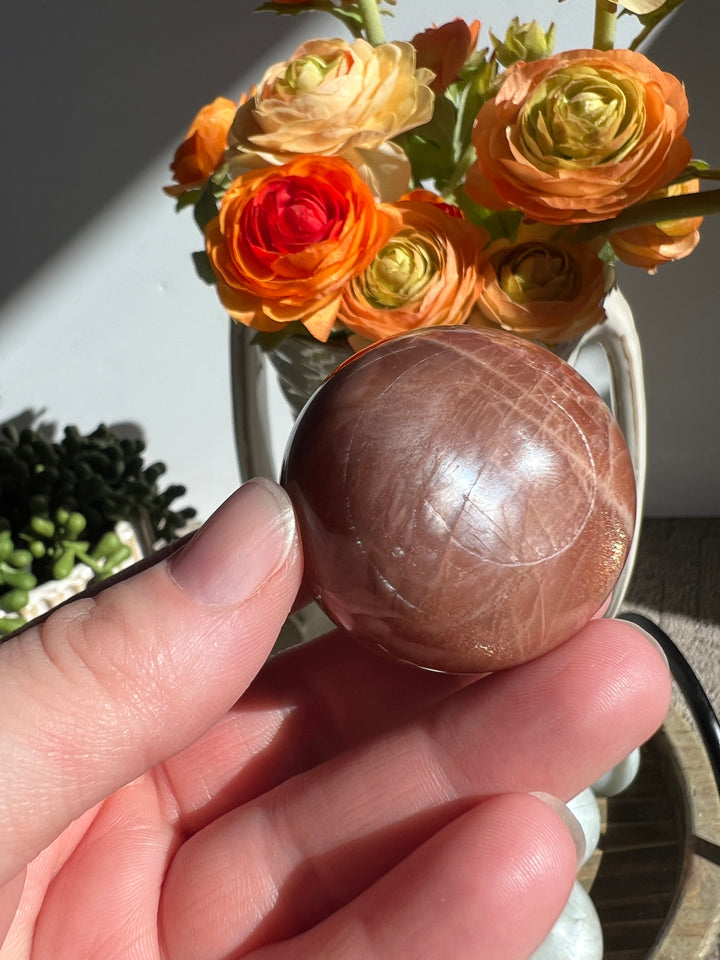 Peach Sunstone/Moonstone Sphere | 40mm (10)