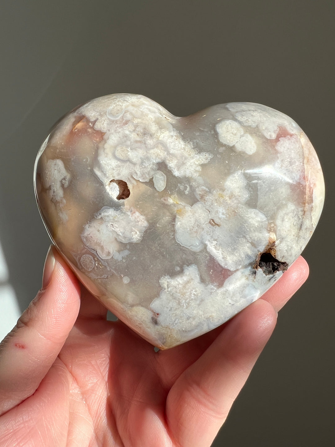 Flower Agate Heart | 543g (10)