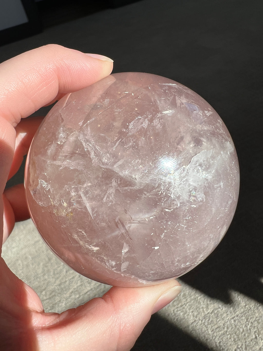 Star Rose Quartz Sphere 1 82mm | 1.66lbs