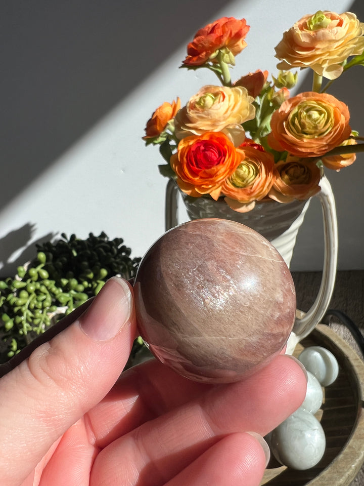 Peach Sunstone/Moonstone Sphere | 41mm (3)