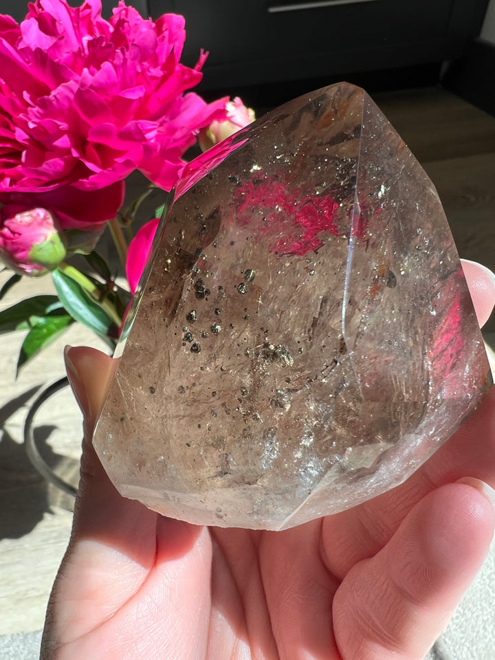 Smoky Quartz with Pyrite Inclusions | 305g