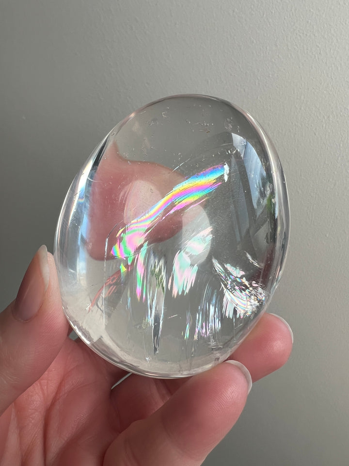 Rainbow Clear Quartz Palmstone (2)