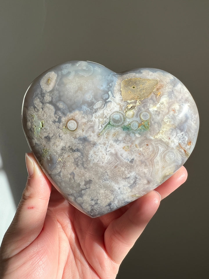 Flower Agate Heart | 488g (7)