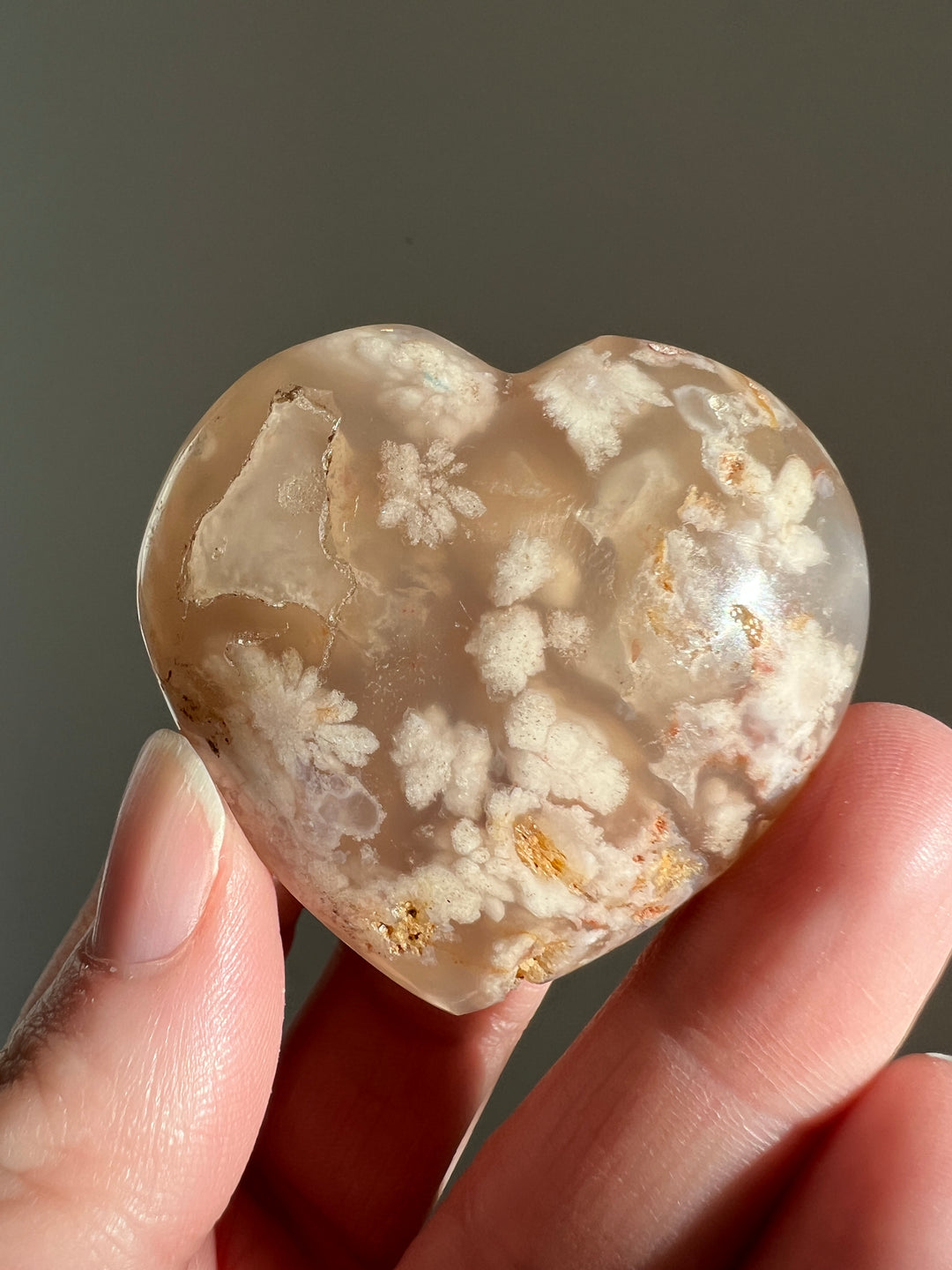 Flower Agate Heart (12)