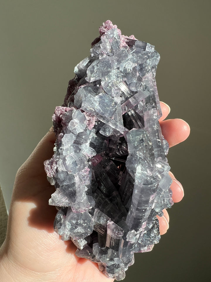 Purple Tourmaline with Lepidolite Cluster Specimen (1)