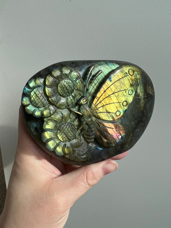 Labradorite Butterfly Carving 2