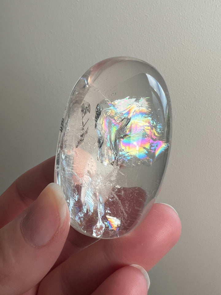 Rainbow Clear Quartz Palmstone (3)