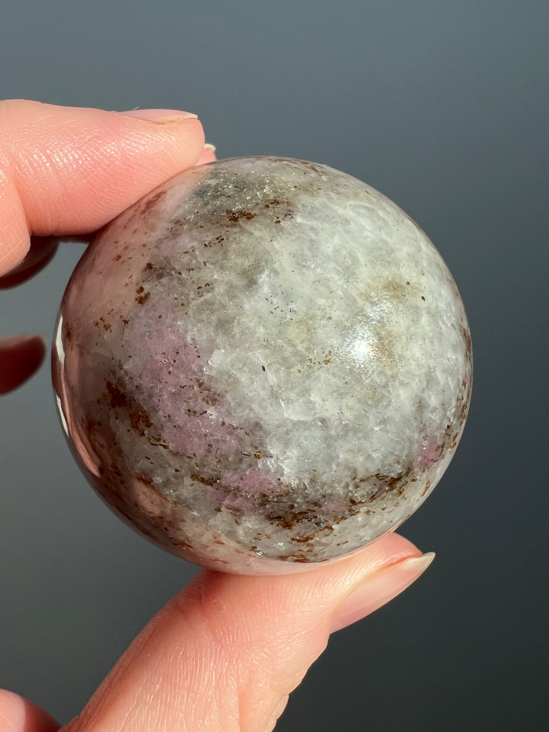 Combination Ruby and Kyanite Sphere