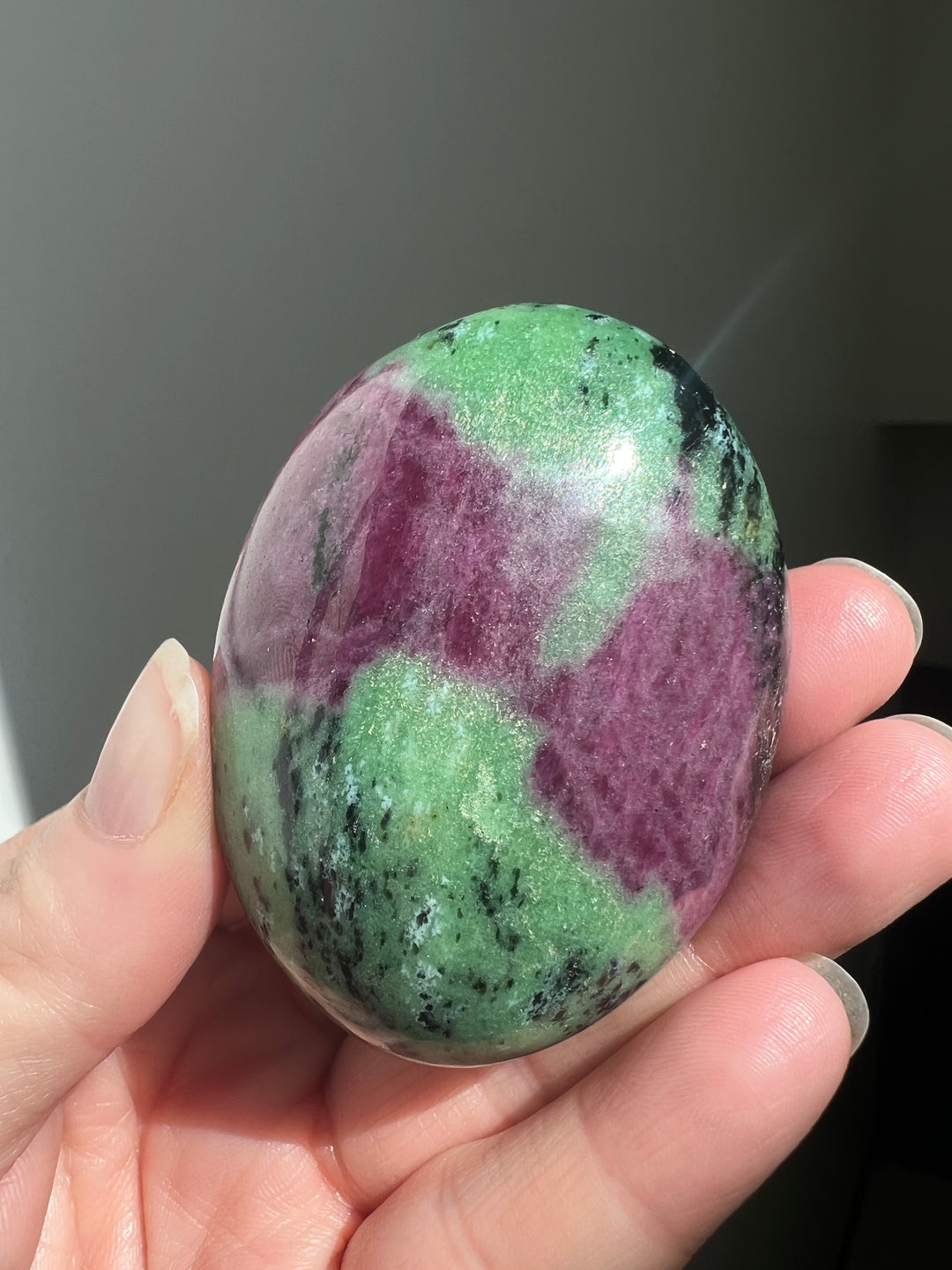 Ruby and Zoisite Palmstone (3)