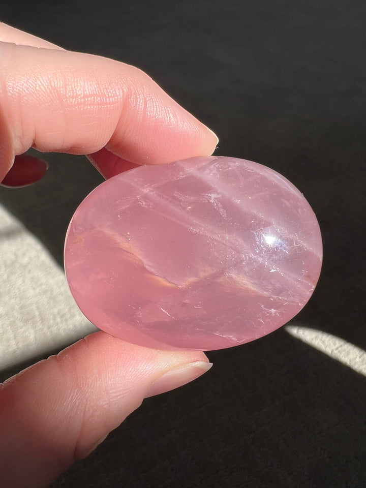 Star Rose Quartz Palmstone 8