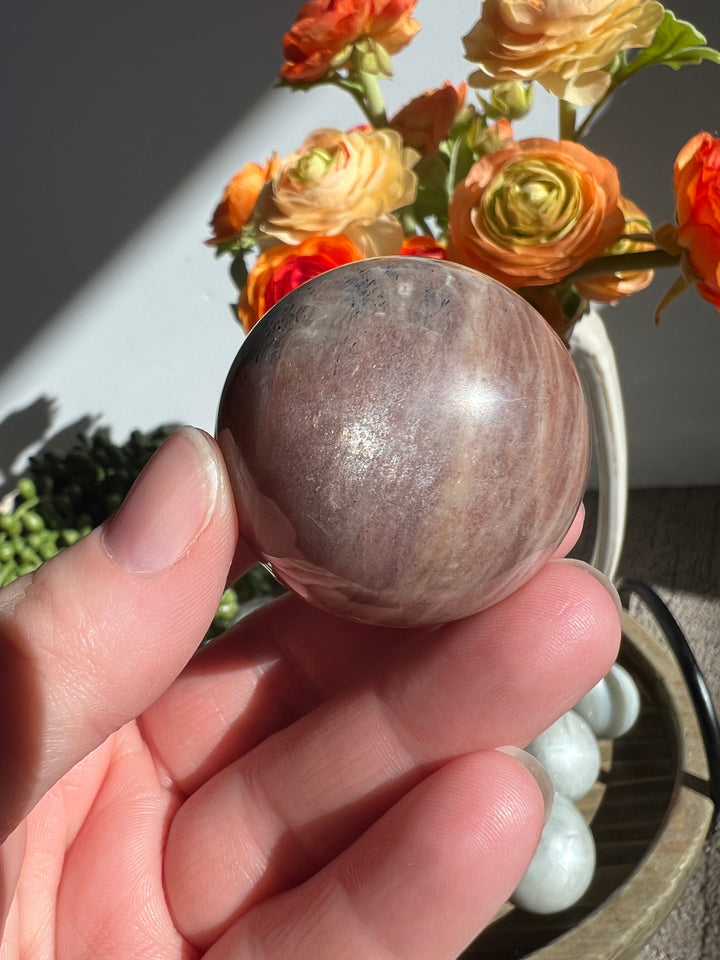 Peach Sunstone/Moonstone Sphere | 40mm (7)