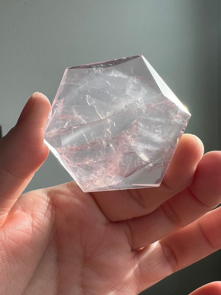 Rose Quartz Hexagon Star