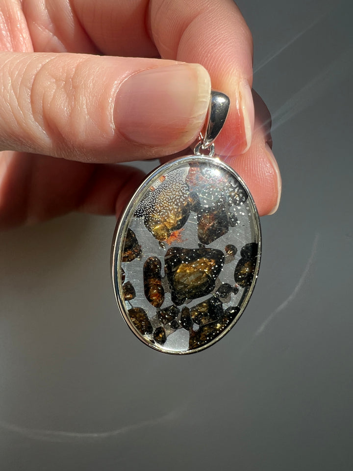 Sericho Pallasite Meteorite Pendant 2