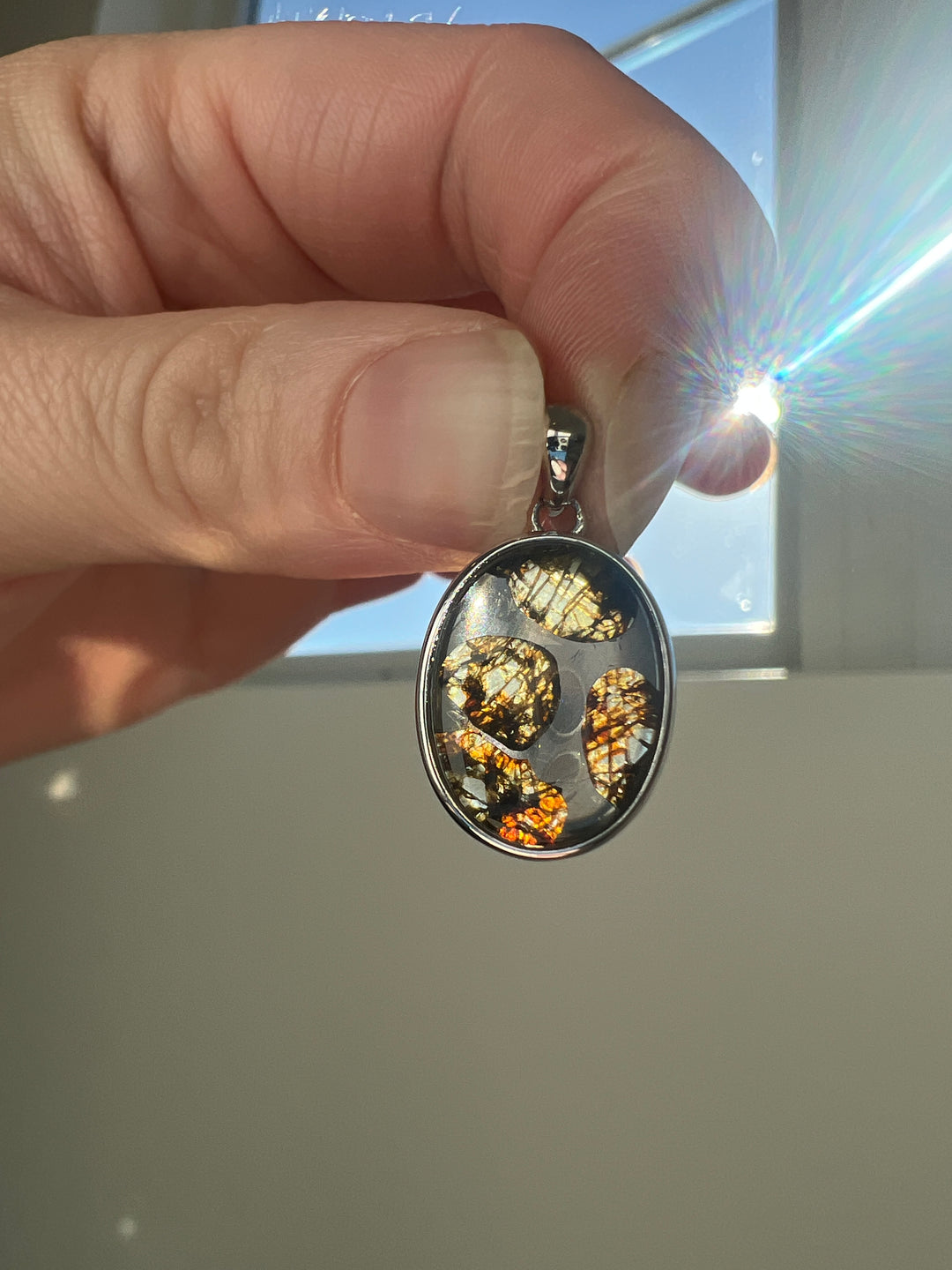 Sericho Pallasite Meteorite Pendant 7